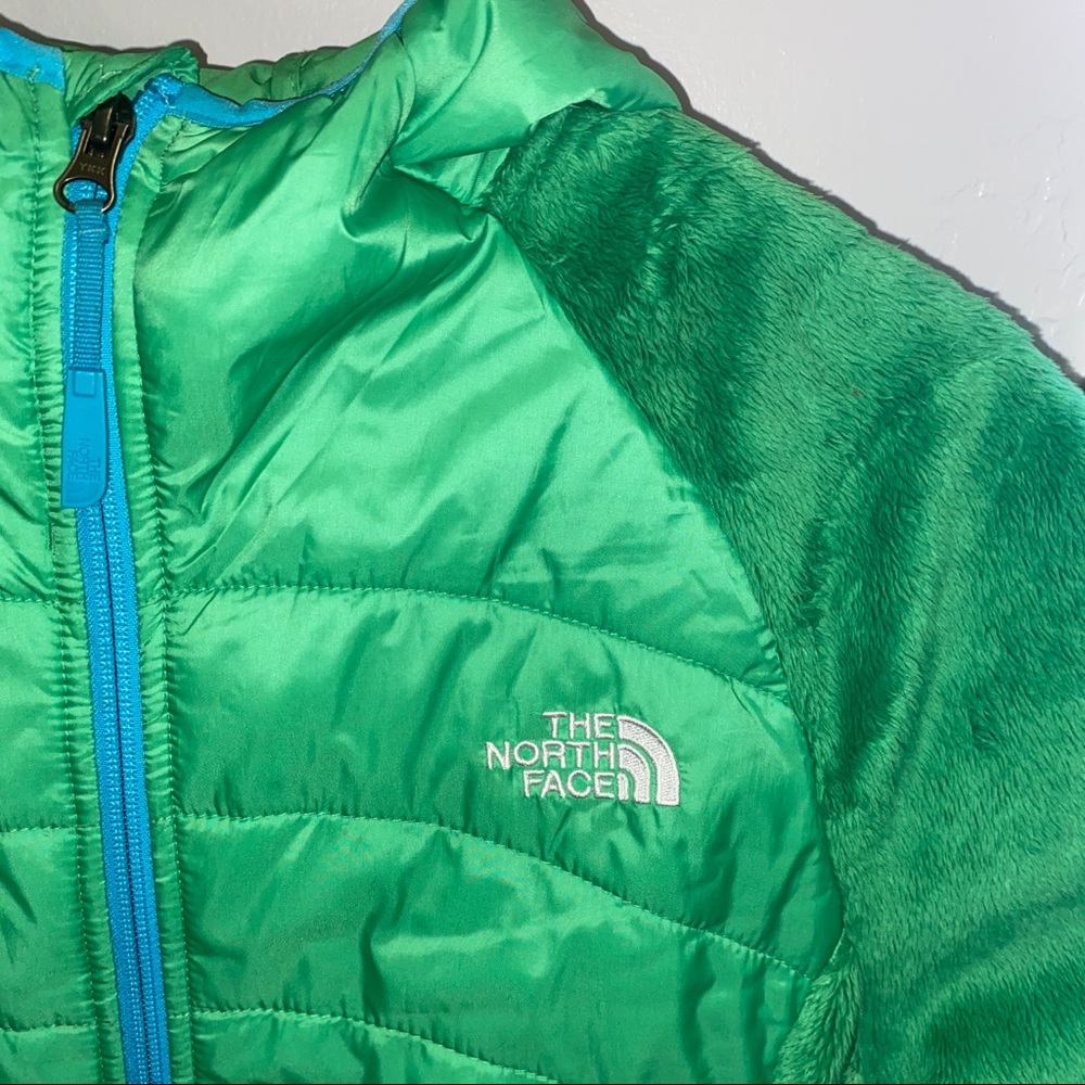 The North Face Girls Green Fleece & Quilted Jacket - Picture 2 of 8